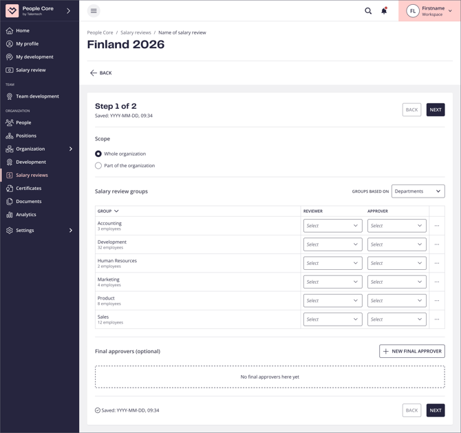 Salary review group 2