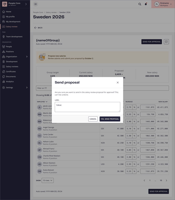 Send for group approval 2