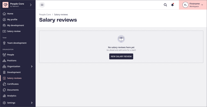 Set up salary review 1